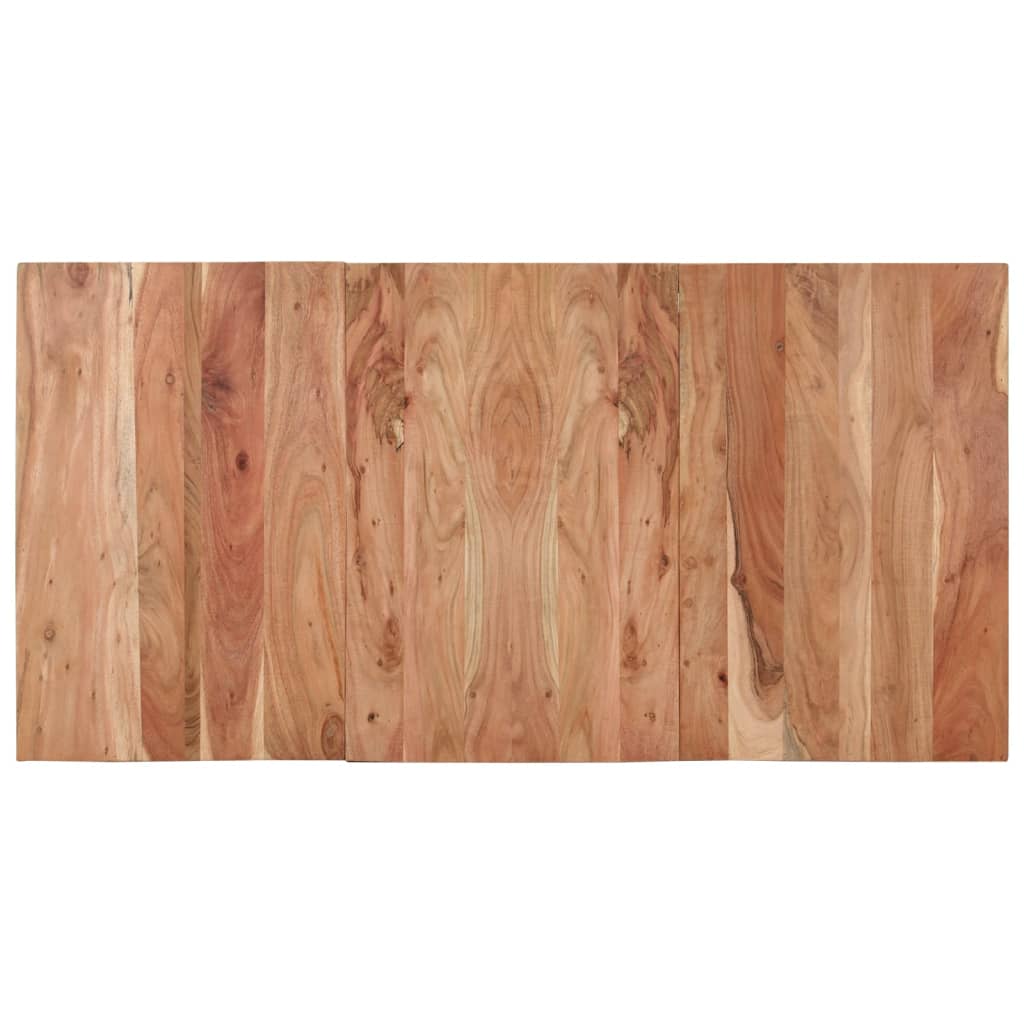 Table à dîner noir 140x70x76 cm bois d'acacia solide - XIOS