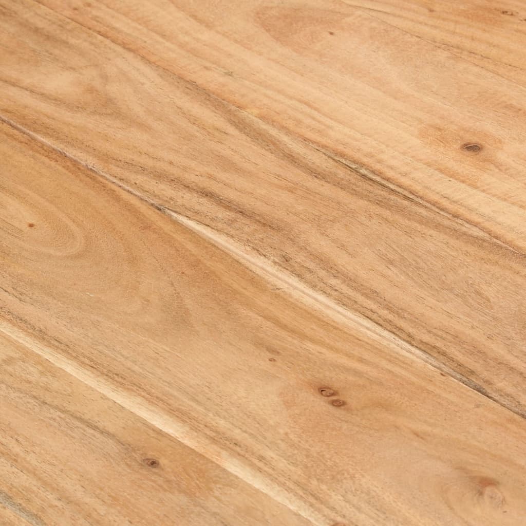 Table à dîner noir 180x90x77 cm bois d'acacia solide - XIOS