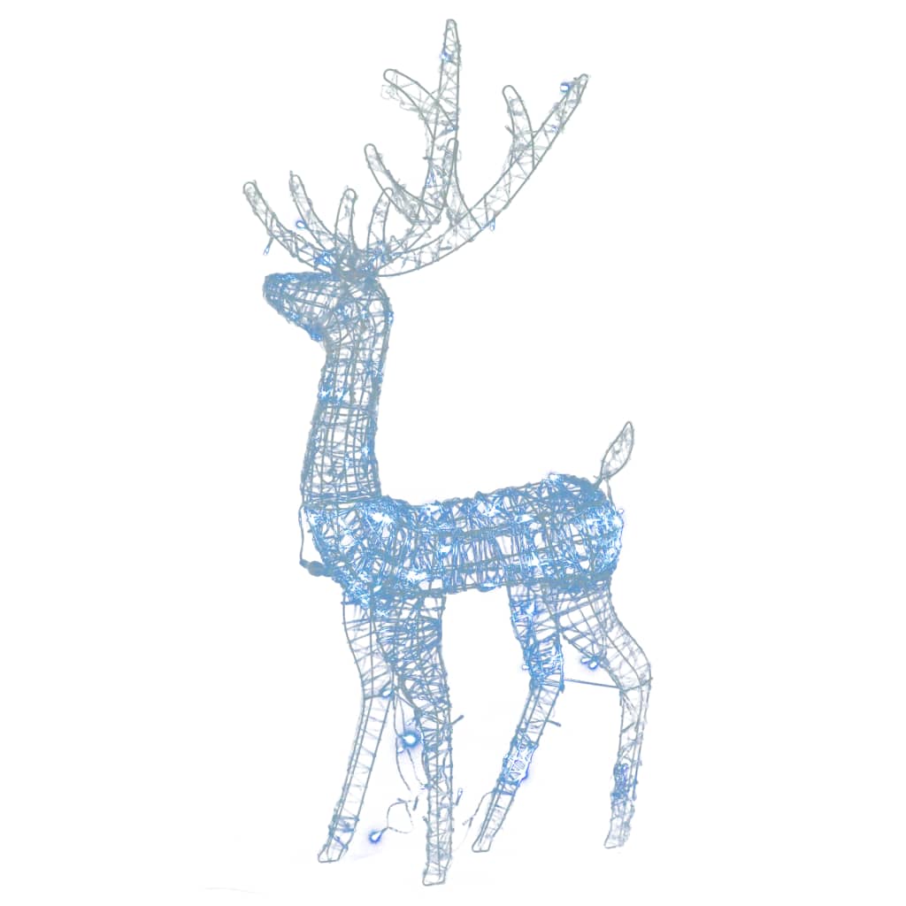 Décorations de Noël de renne Acrylique 2 pcs 120 cm Blanc froid - XIOS
