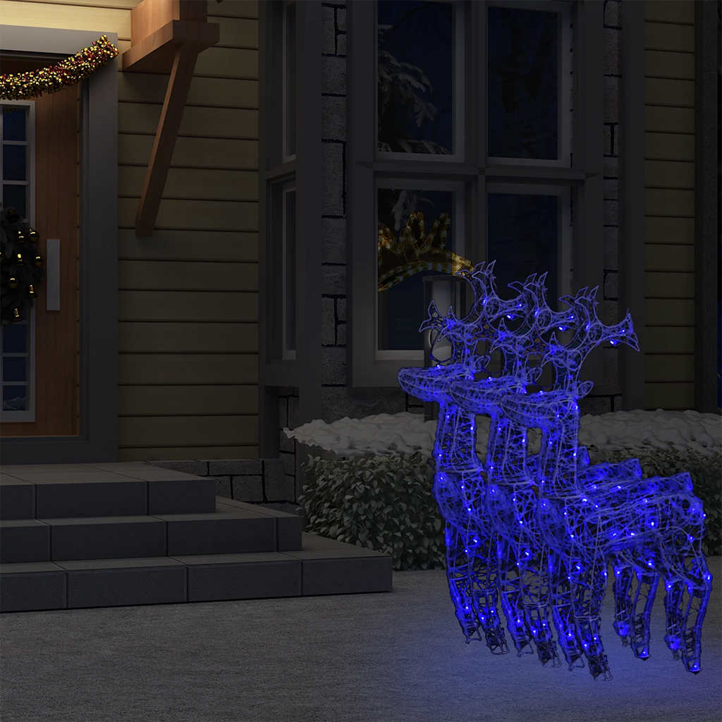 Décorations de Noël de renne 3 pcs 60x16x100 cm Acrylique - XIOS