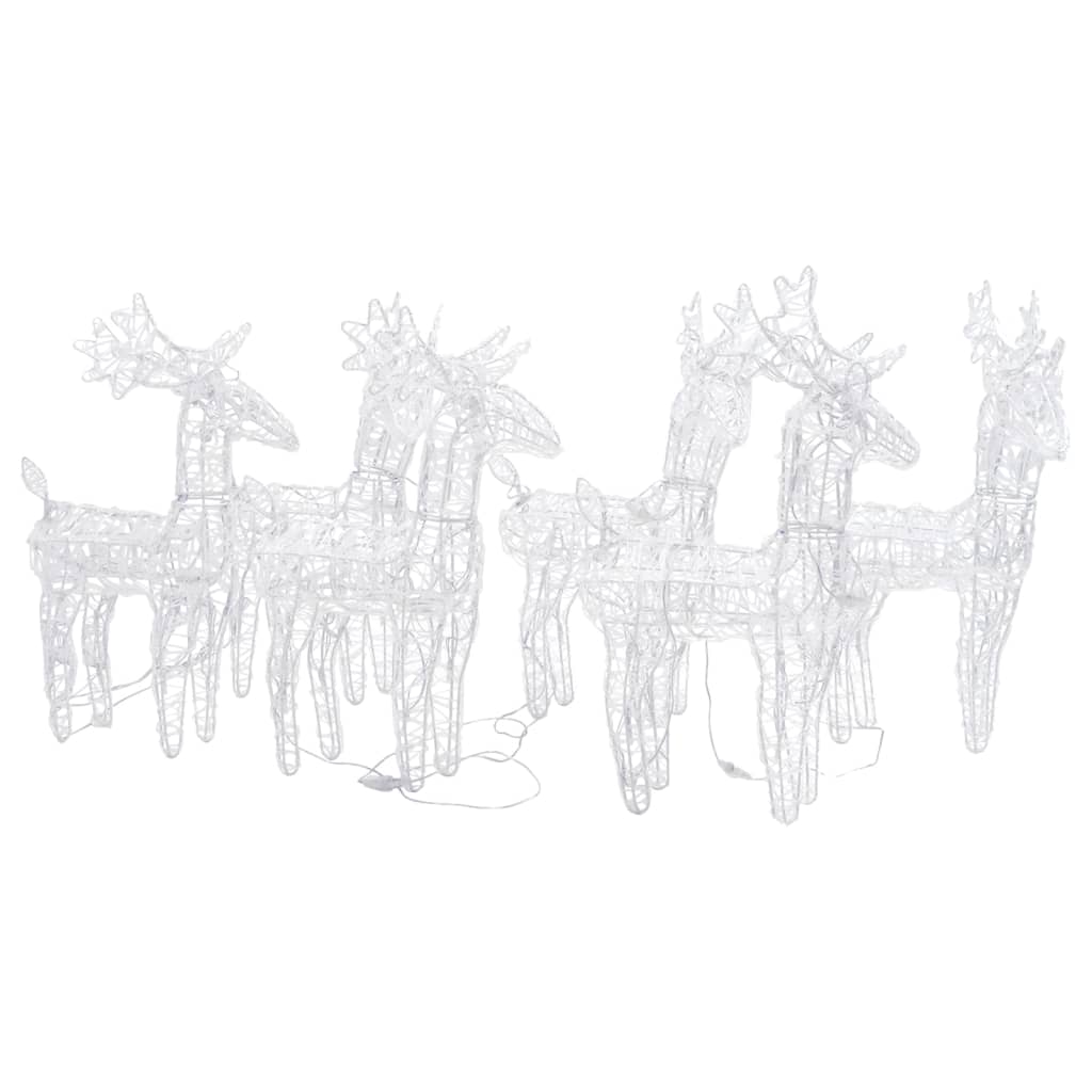 Rennes de Noël 6 pcs 240 LED Multicolore Acrylique - XIOS