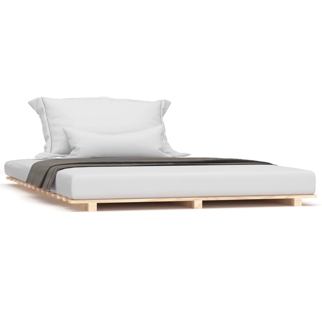 Cadre de lit sans matelas 140x200 cm bois massif de pin - XIOS