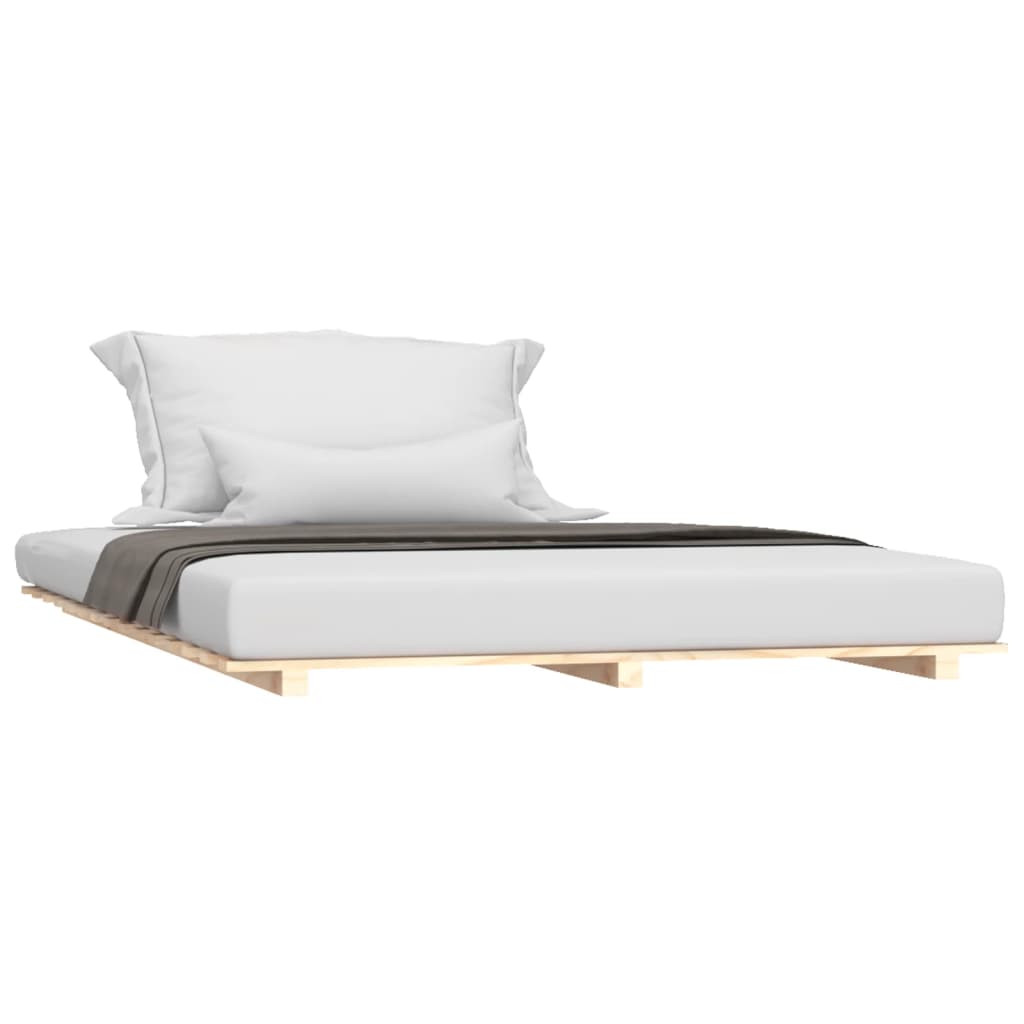Cadre de lit sans matelas 140x200 cm bois massif de pin - XIOS
