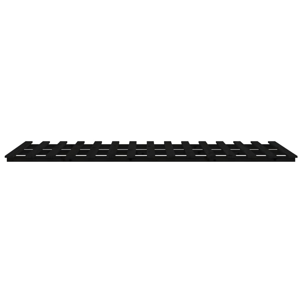Cadre de lit sans matelas noir 90x190 cm bois de pin massif - XIOS