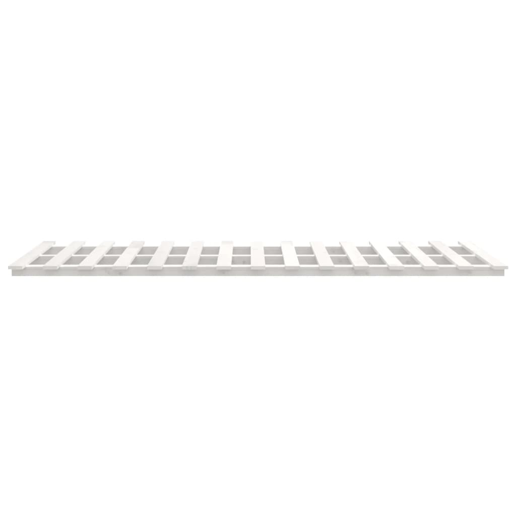 Cadre de lit sans matelas blanc 140x190 cm bois de pin massif - XIOS