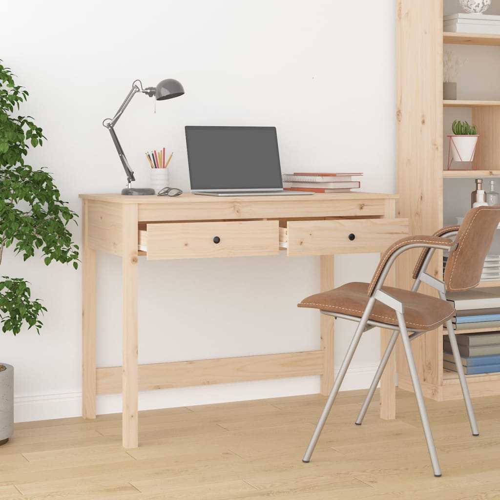 Bureau avec tiroirs 100x50x78 cm Bois massif de pin - XIOS