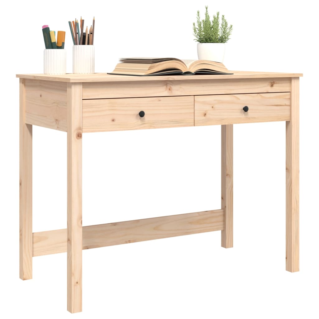 Bureau avec tiroirs 100x50x78 cm Bois massif de pin - XIOS