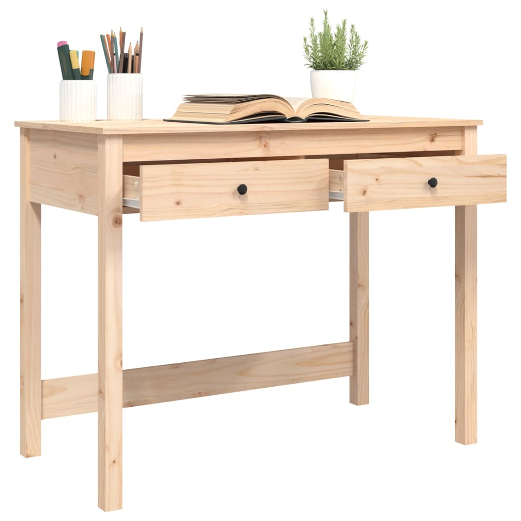 Bureau avec tiroirs 100x50x78 cm Bois massif de pin - XIOS