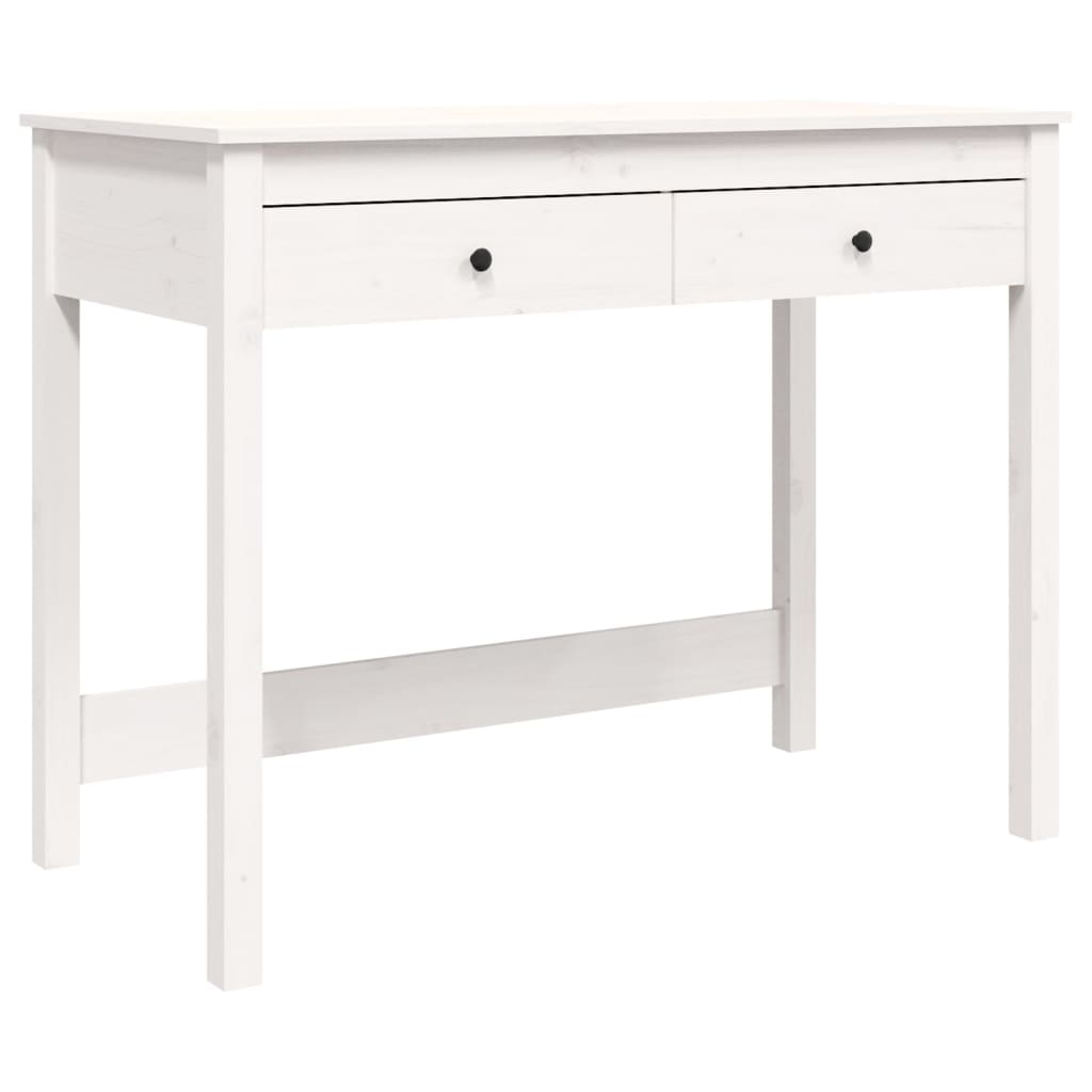 Bureau avec tiroirs Blanc 100x50x78 cm Bois massif de pin - XIOS