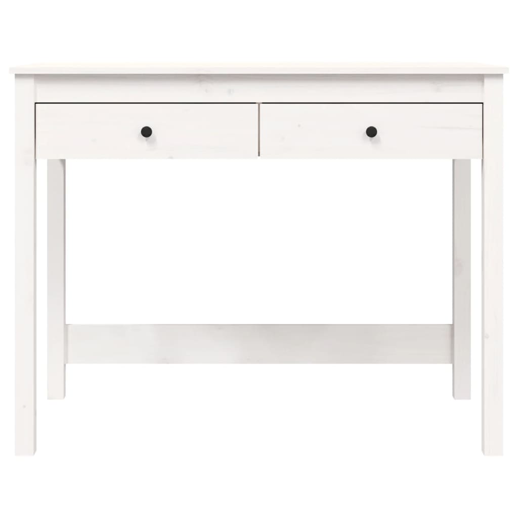 Bureau avec tiroirs Blanc 100x50x78 cm Bois massif de pin - XIOS