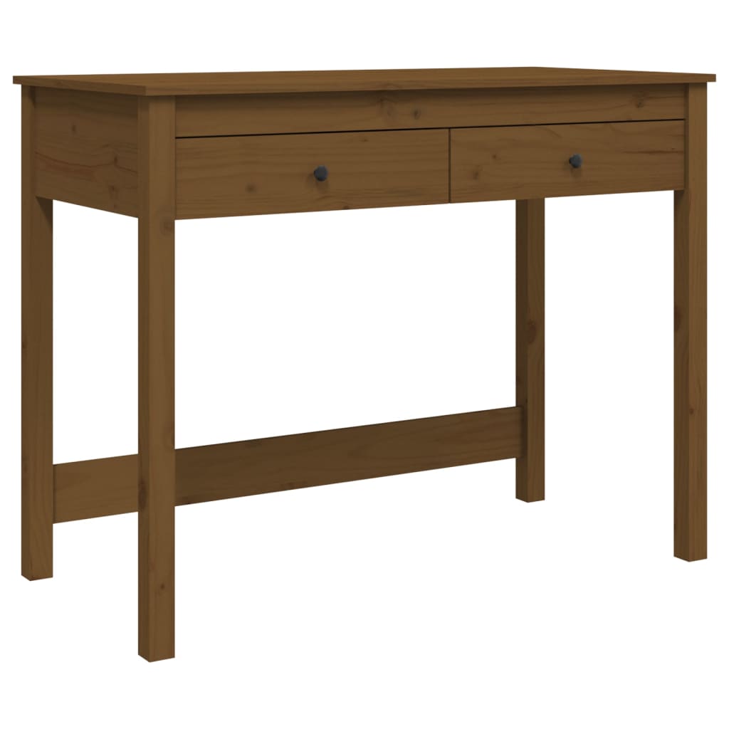 Bureau avec tiroirs Marron miel 100x50x78 cm Bois massif de pin - XIOS