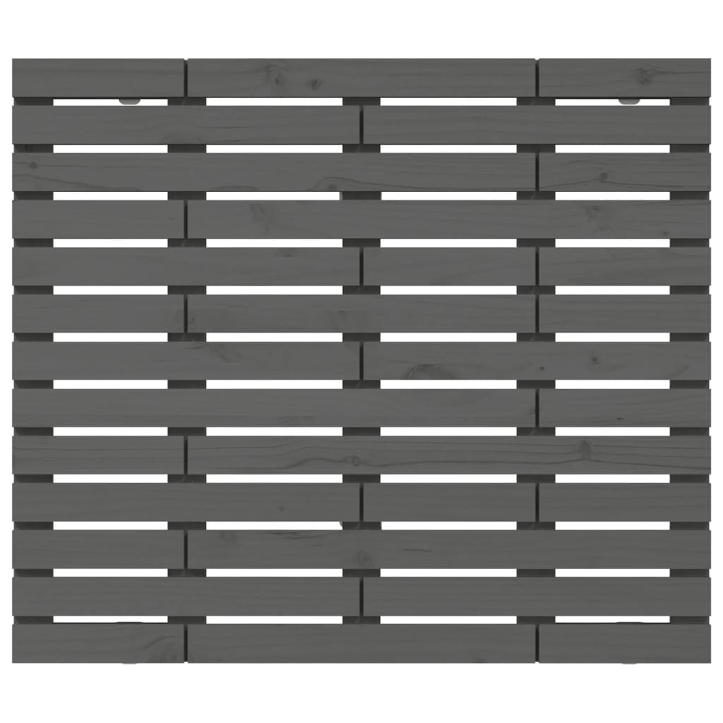 Tête de lit murale Gris 106x3x91,5 cm Bois massif de pin - XIOS
