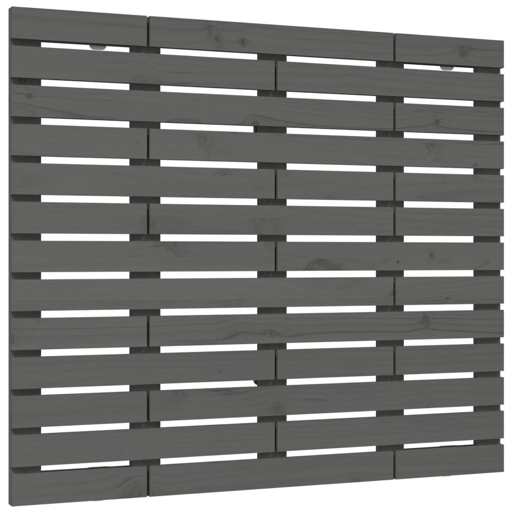 Tête de lit murale Gris 126x3x91,5 cm Bois massif de pin - XIOS