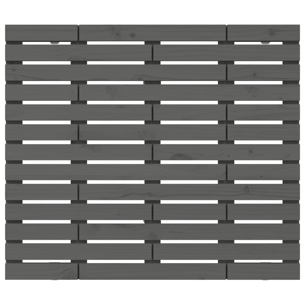 Tête de lit murale Gris 126x3x91,5 cm Bois massif de pin - XIOS