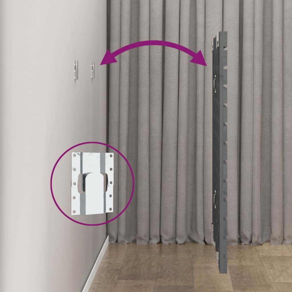 Tête de lit murale Gris 126x3x91,5 cm Bois massif de pin - XIOS