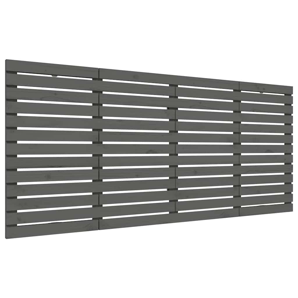 Tête de lit murale Gris 156x3x91,5 cm Bois massif de pin - XIOS