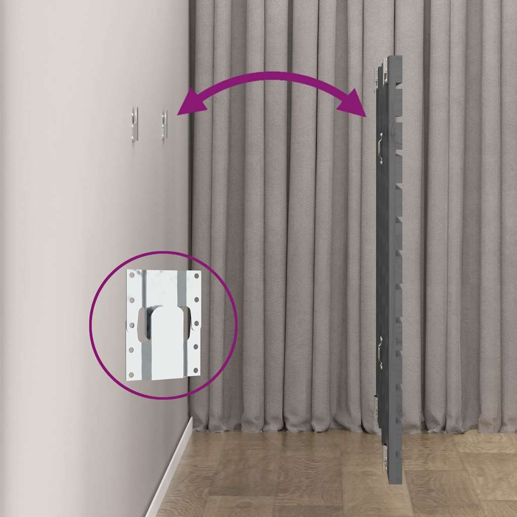 Tête de lit murale Gris 156x3x91,5 cm Bois massif de pin - XIOS