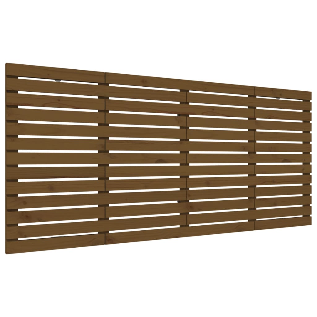 Tête de lit murale Marron miel 156x3x91,5 cm Bois massif de pin - XIOS