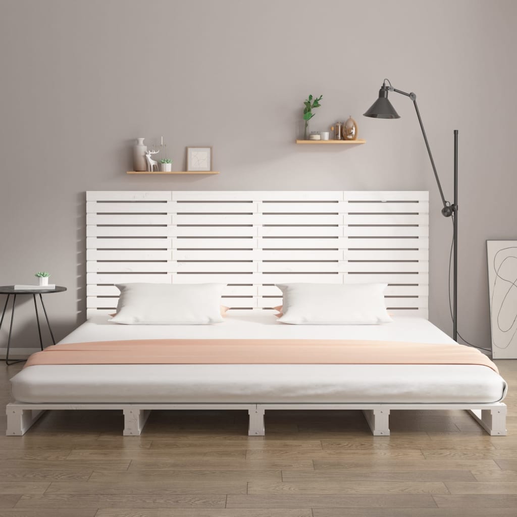 Tête de lit murale Blanc 166x3x91,5 cm Bois massif de pin - XIOS