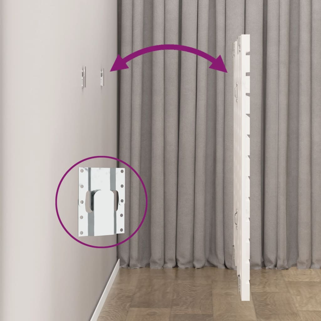 Tête de lit murale Blanc 166x3x91,5 cm Bois massif de pin - XIOS