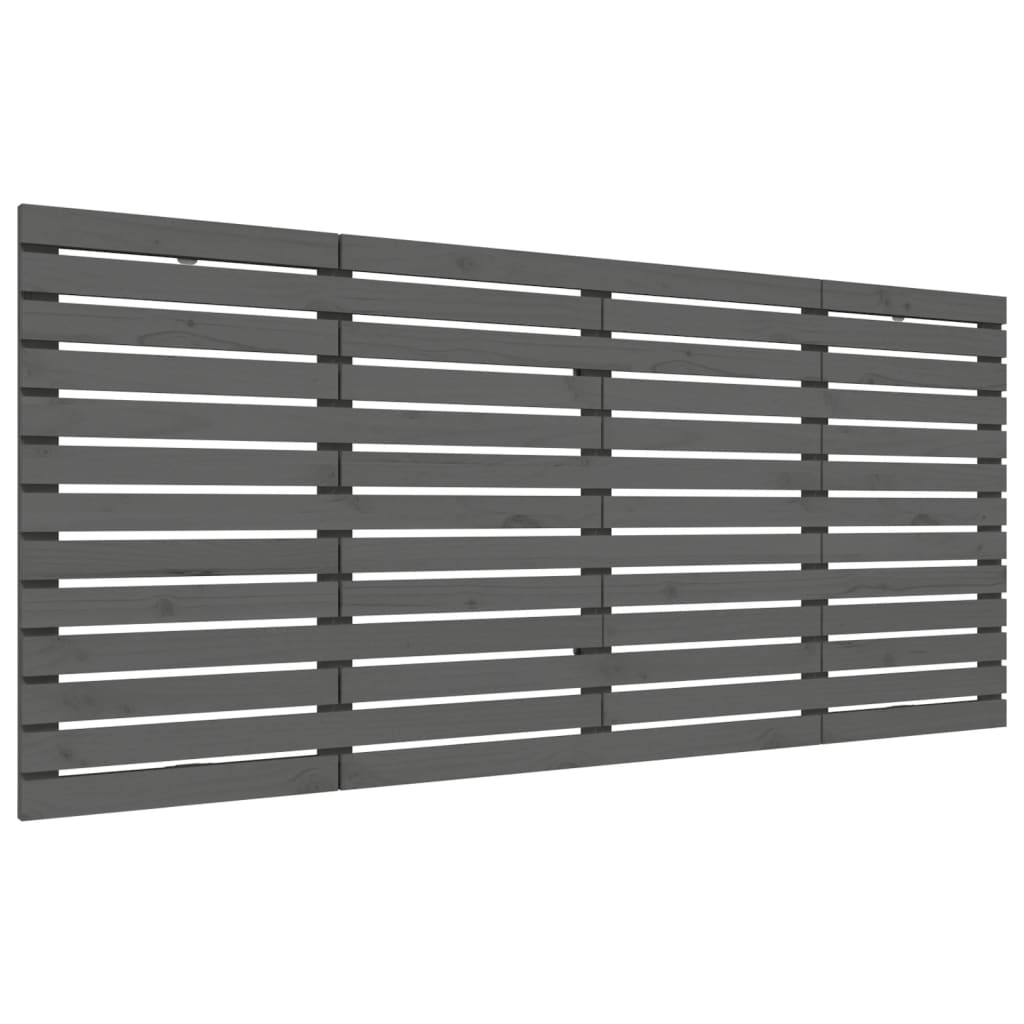 Tête de lit murale Gris 166x3x91,5 cm Bois massif de pin - XIOS