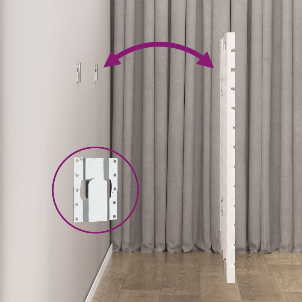 Tête de lit murale Blanc 141x3x91,5 cm Bois massif de pin - XIOS