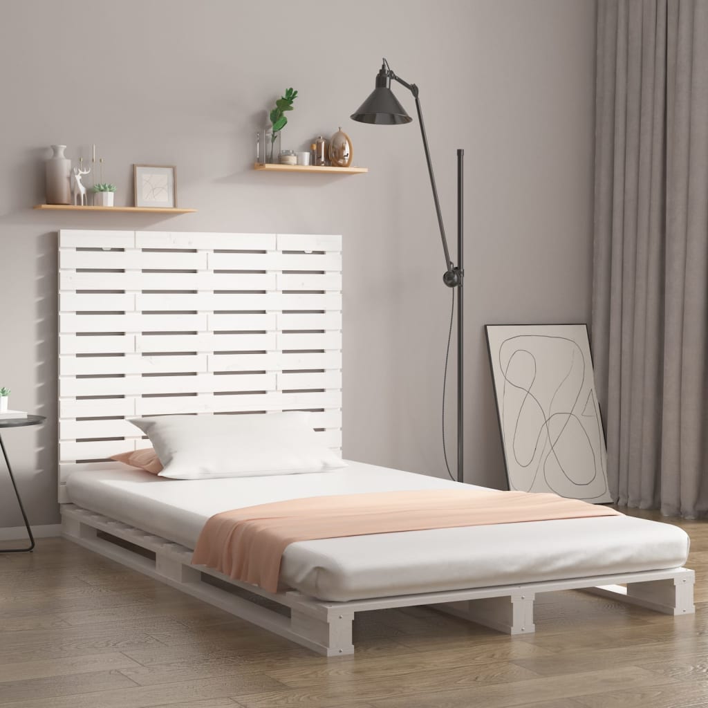 Tête de lit murale Blanc 141x3x91,5 cm Bois massif de pin - XIOS