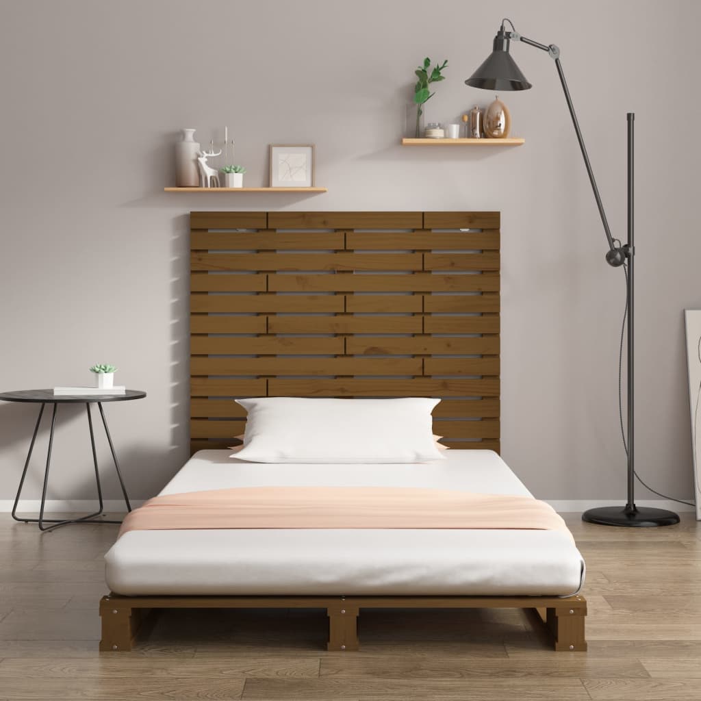 Tête de lit murale Marron miel 141x3x91,5 cm Bois massif de pin - XIOS