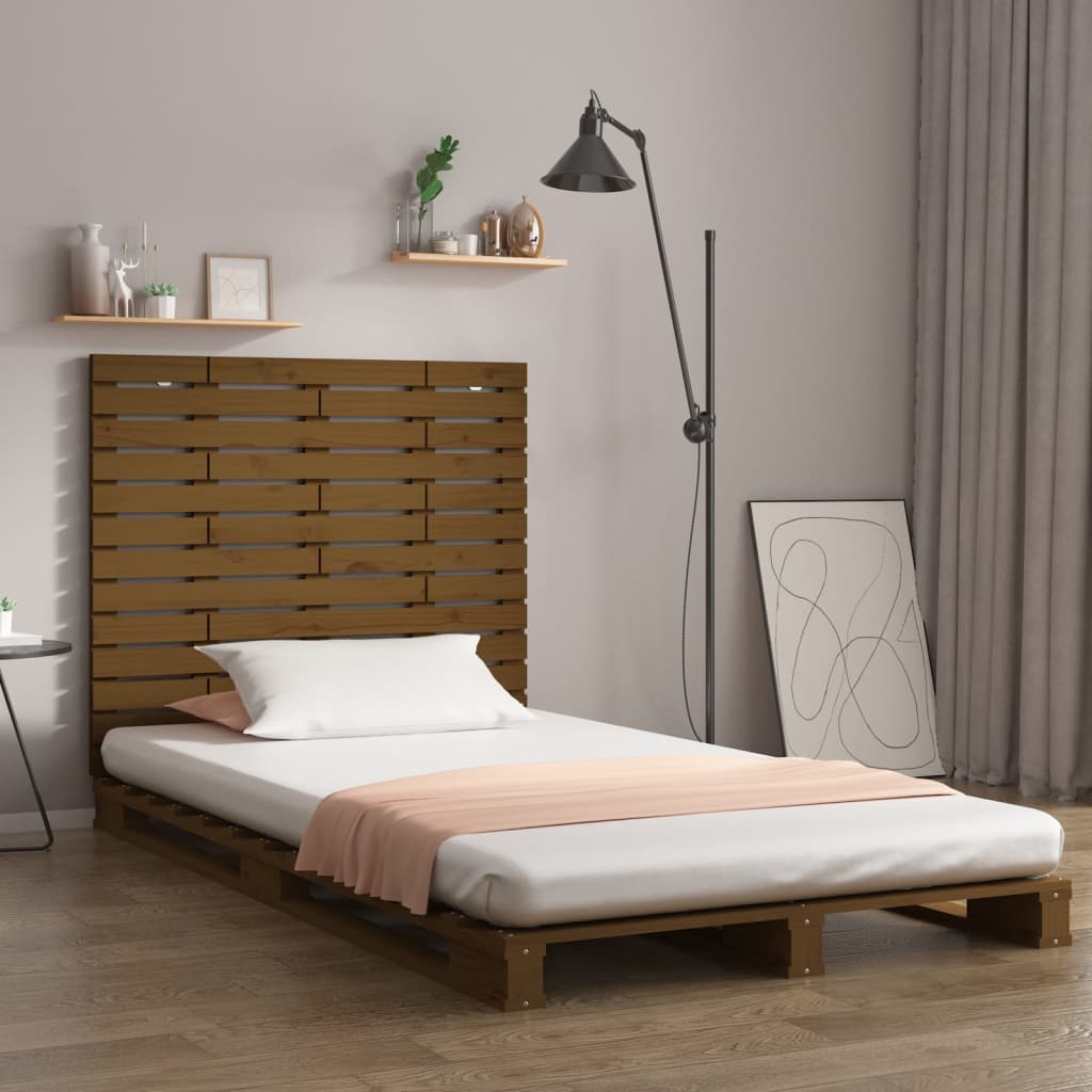 Tête de lit murale Marron miel 141x3x91,5 cm Bois massif de pin - XIOS