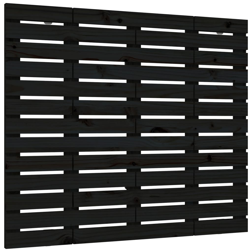 Tête de lit murale Noir 141x3x91,5 cm Bois massif de pin - XIOS