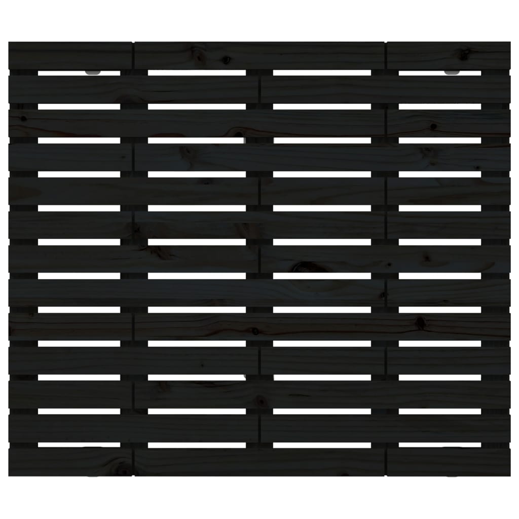 Tête de lit murale Noir 141x3x91,5 cm Bois massif de pin - XIOS