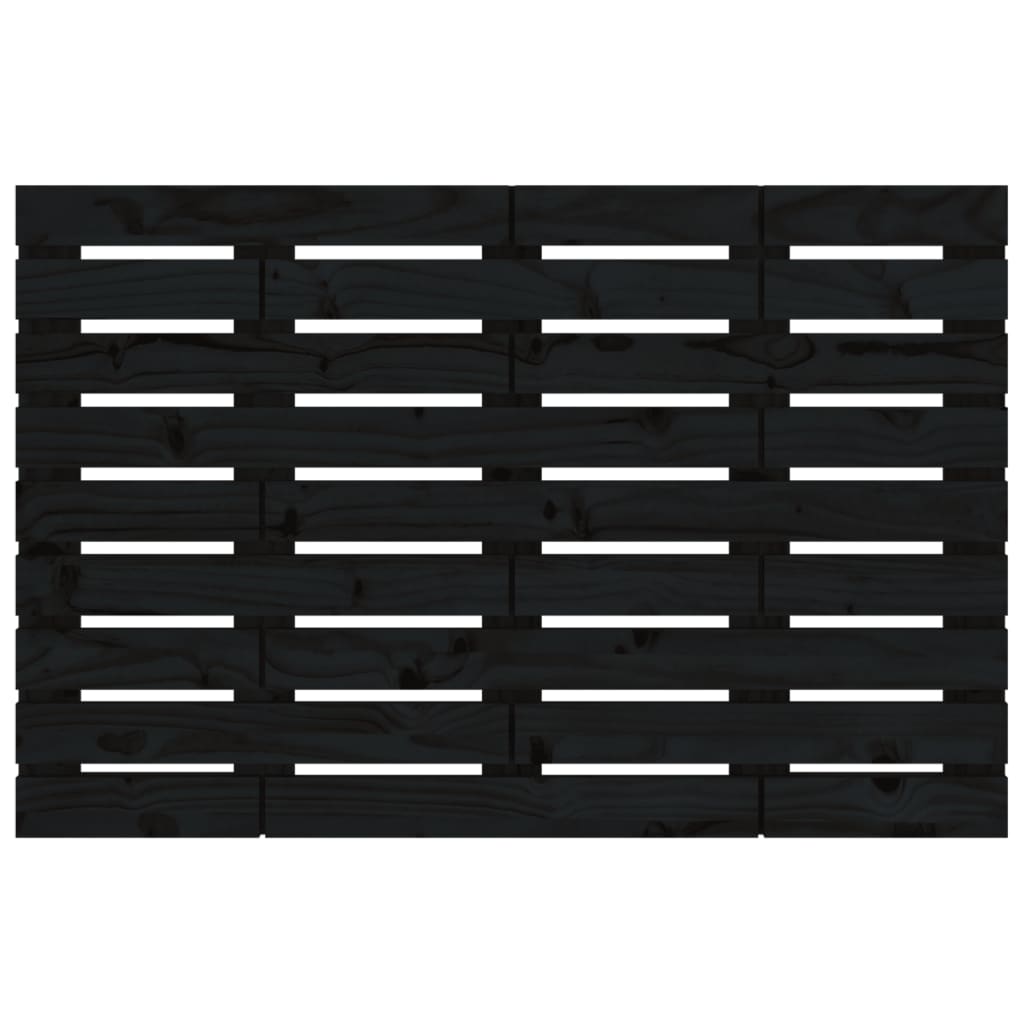 Tête de lit murale Noir 96x3x63 cm Bois massif de pin - XIOS