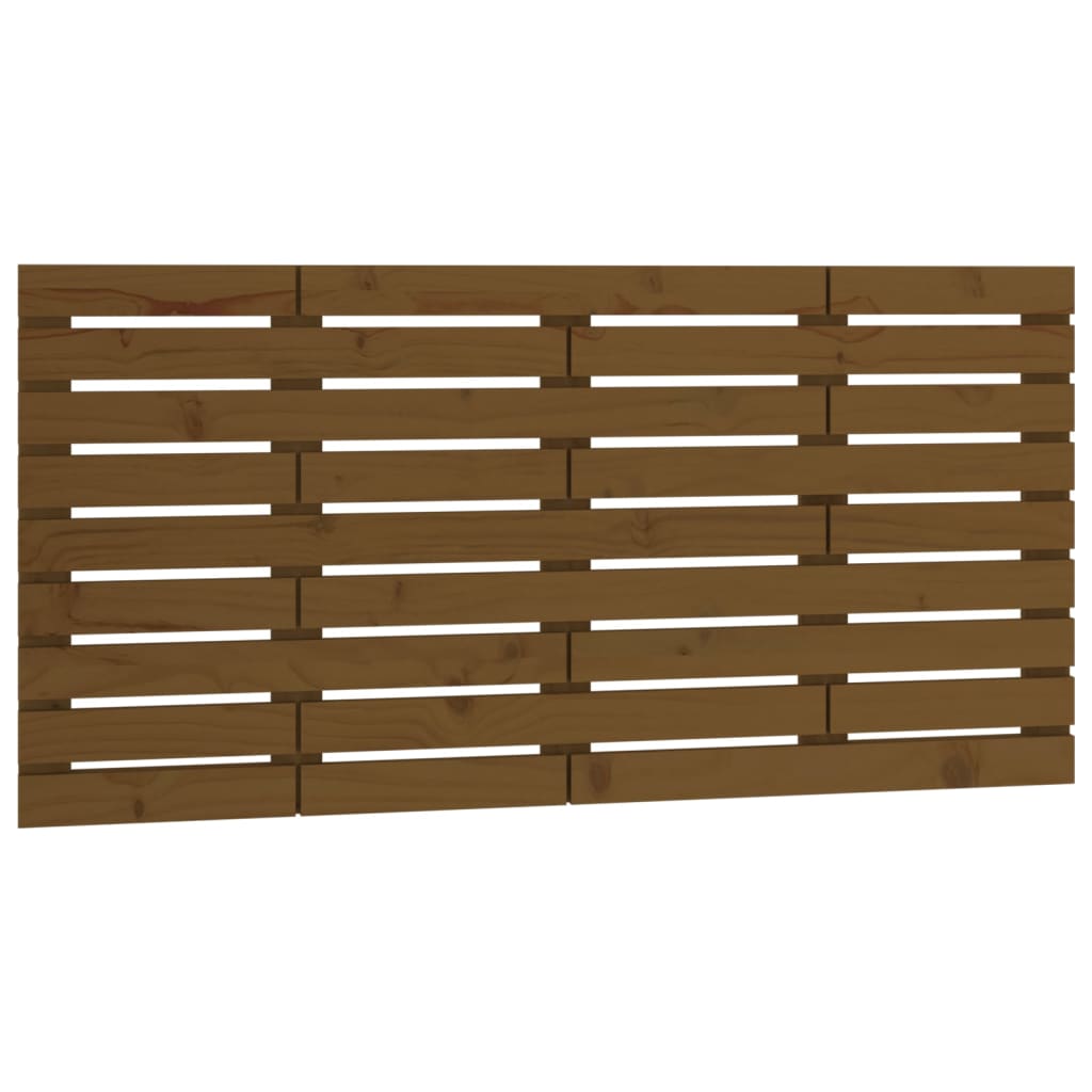 Tête de lit murale Marron miel 146x3x63 cm Bois massif de pin - XIOS