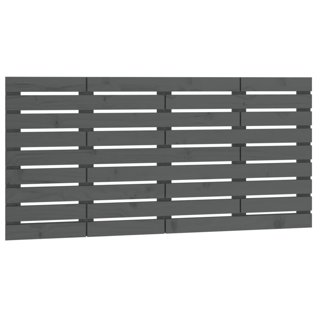 Tête de lit murale Gris 156x3x63 cm Bois massif de pin - XIOS