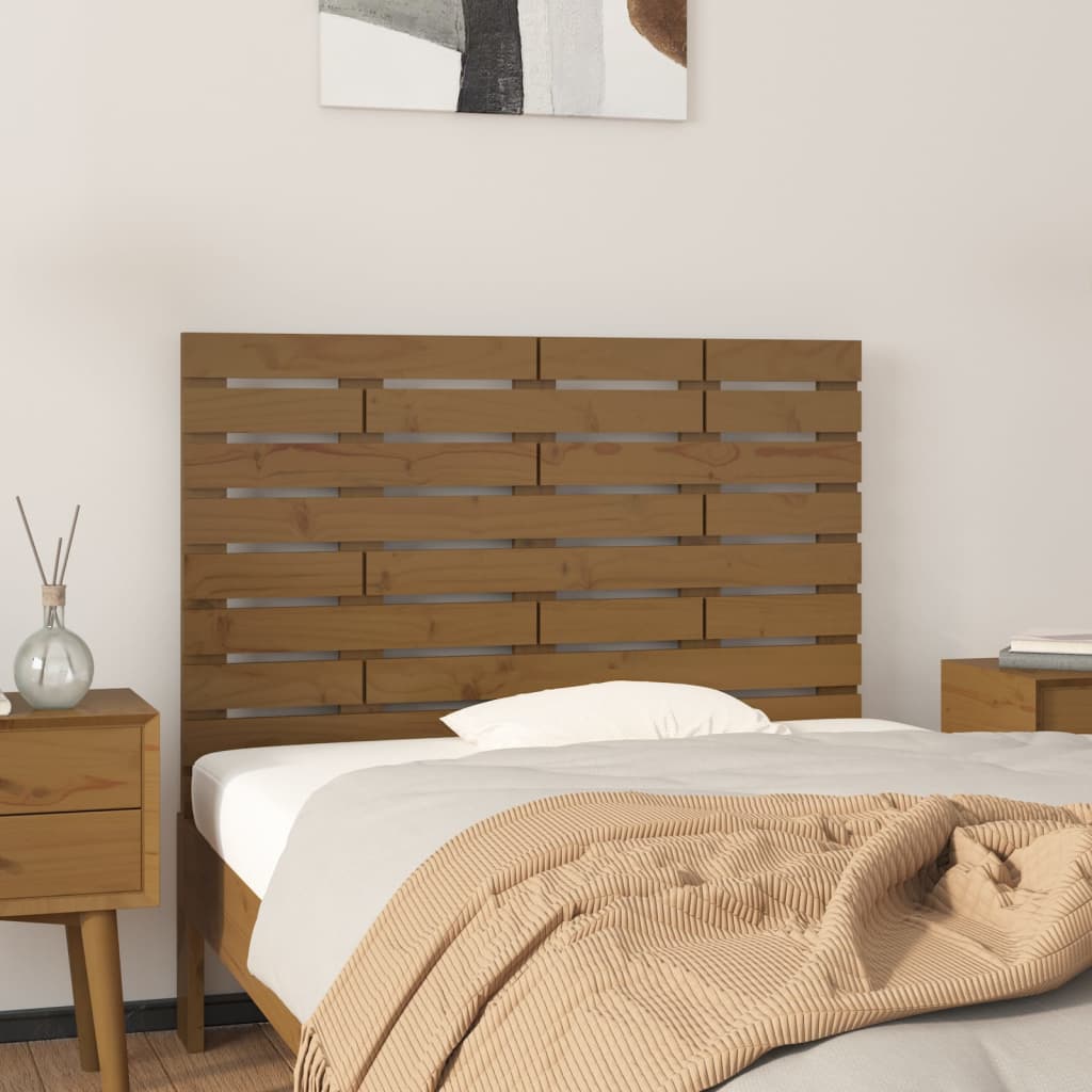 Tête de lit murale Marron miel 81x3x63 cm Bois massif de pin - XIOS