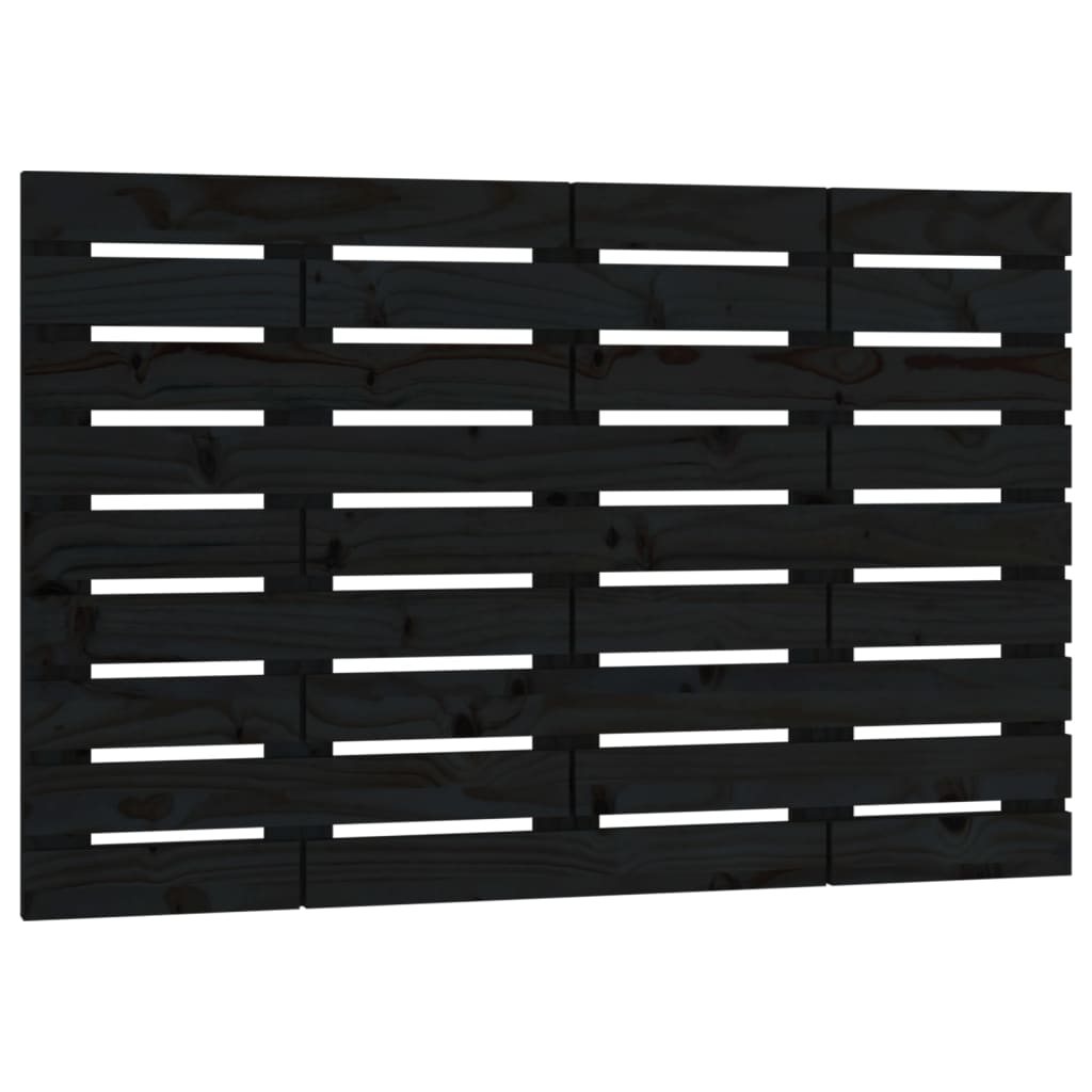 Tête de lit murale Noir 81x3x63 cm Bois massif de pin - XIOS