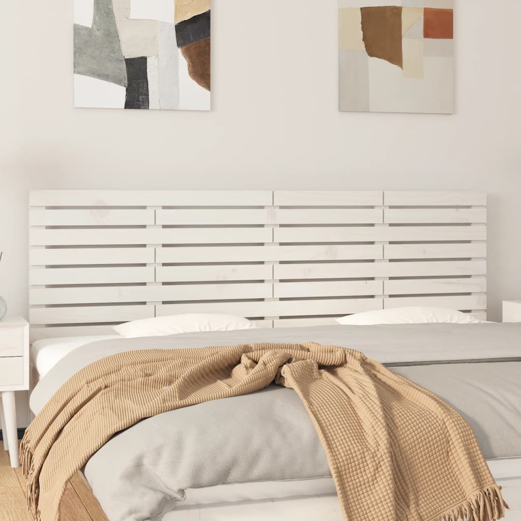 Tête de lit murale Blanc 166x3x63 cm Bois massif de pin - XIOS