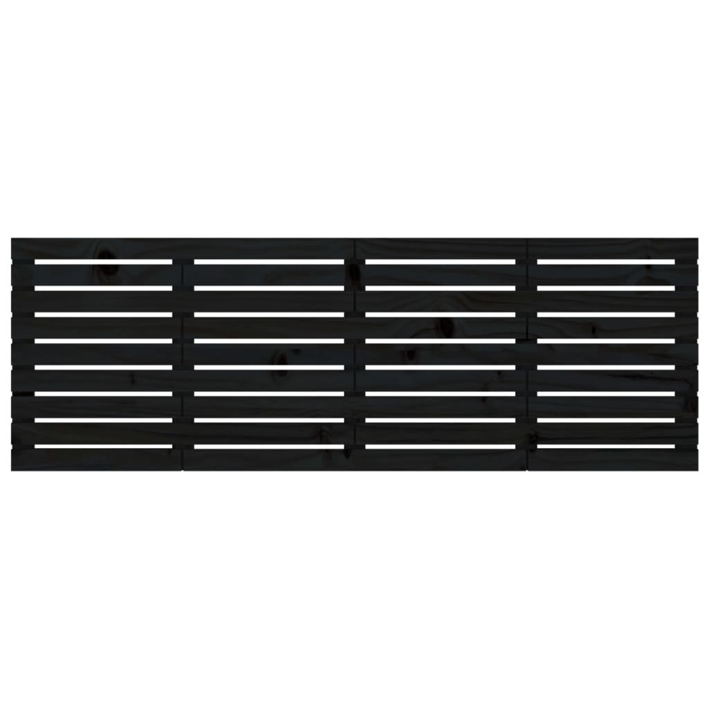 Tête de lit murale Noir 166x3x63 cm Bois massif de pin - XIOS
