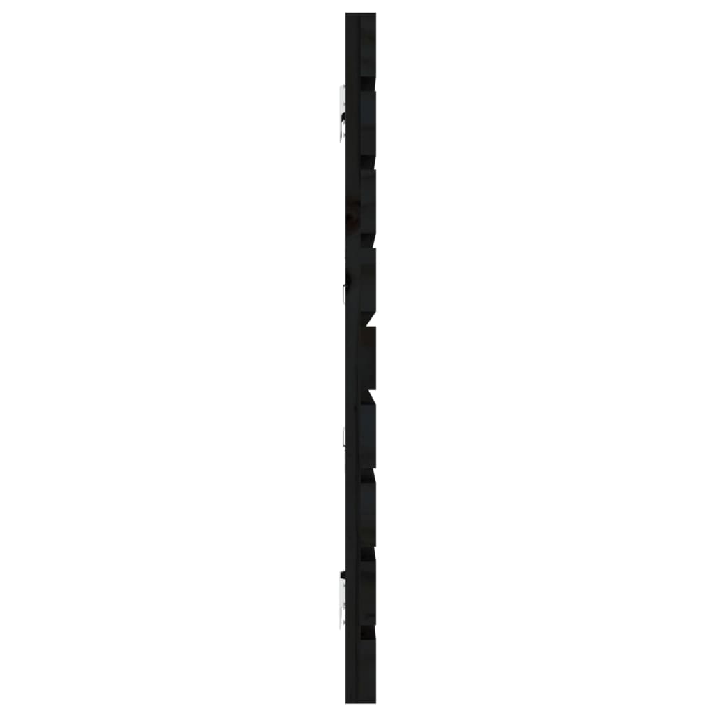 Tête de lit murale Noir 166x3x63 cm Bois massif de pin - XIOS