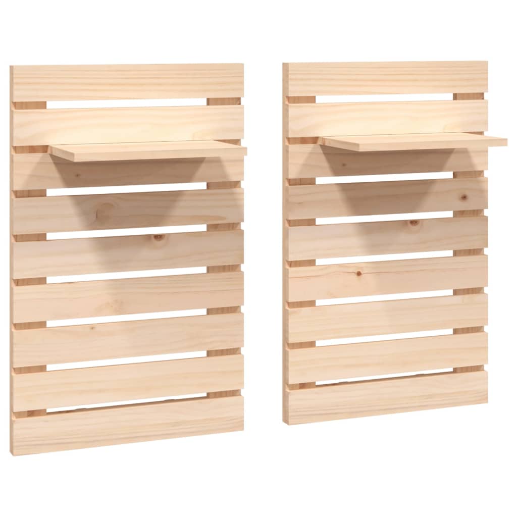 Étagères de chevet murales 2 pcs Bois de pin massif - XIOS