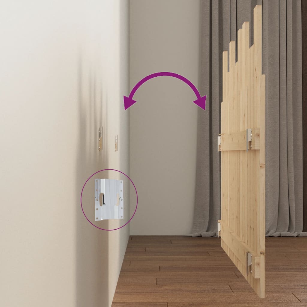 Tête de lit murale 108x3x80 cm Bois massif de pin - XIOS