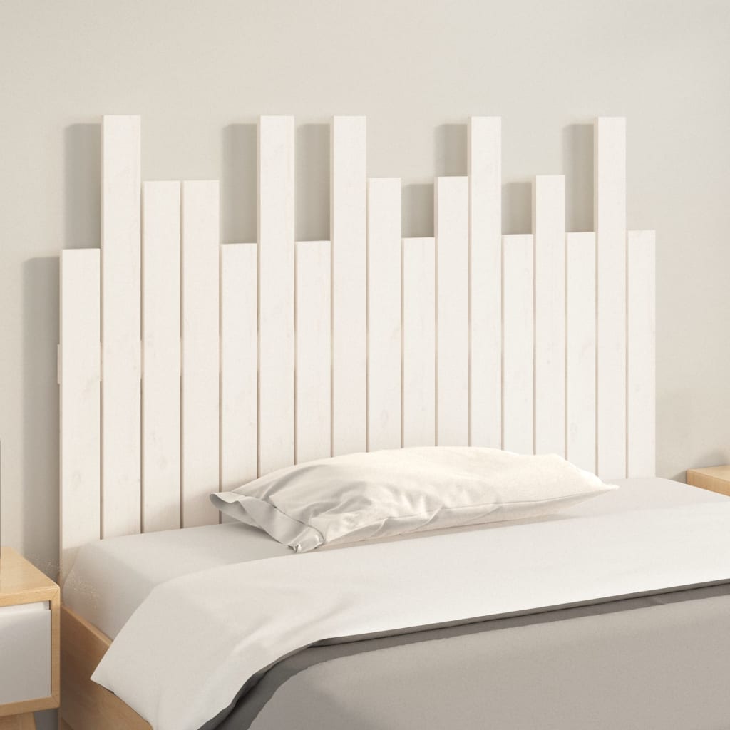 Tête de lit murale Blanc 108x3x80 cm Bois massif de pin - XIOS