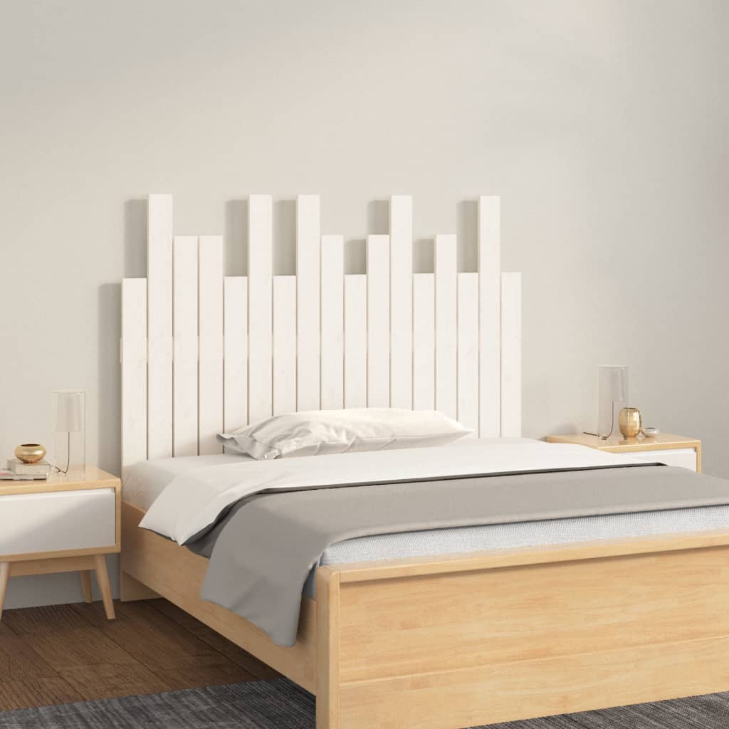 Tête de lit murale Blanc 108x3x80 cm Bois massif de pin - XIOS