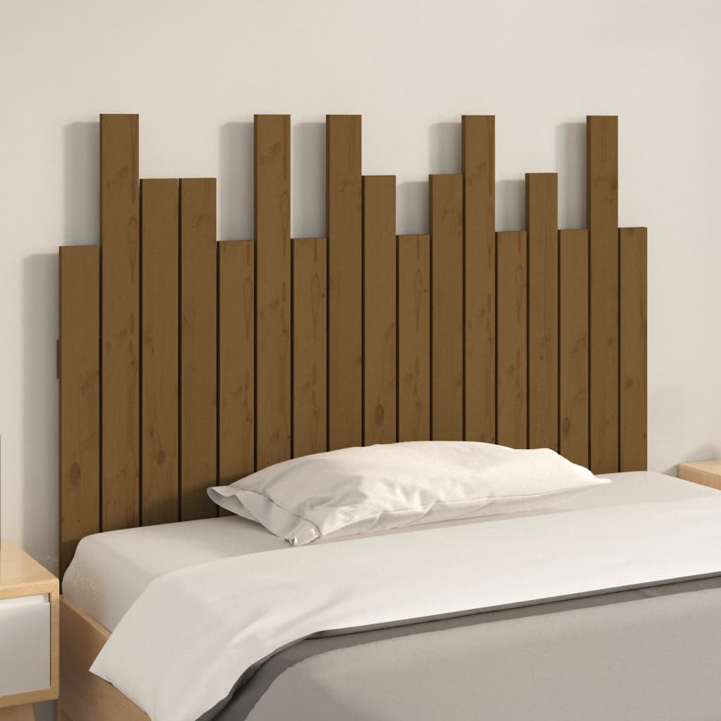 Tête de lit murale Marron miel 108x3x80 cm Bois massif de pin - XIOS