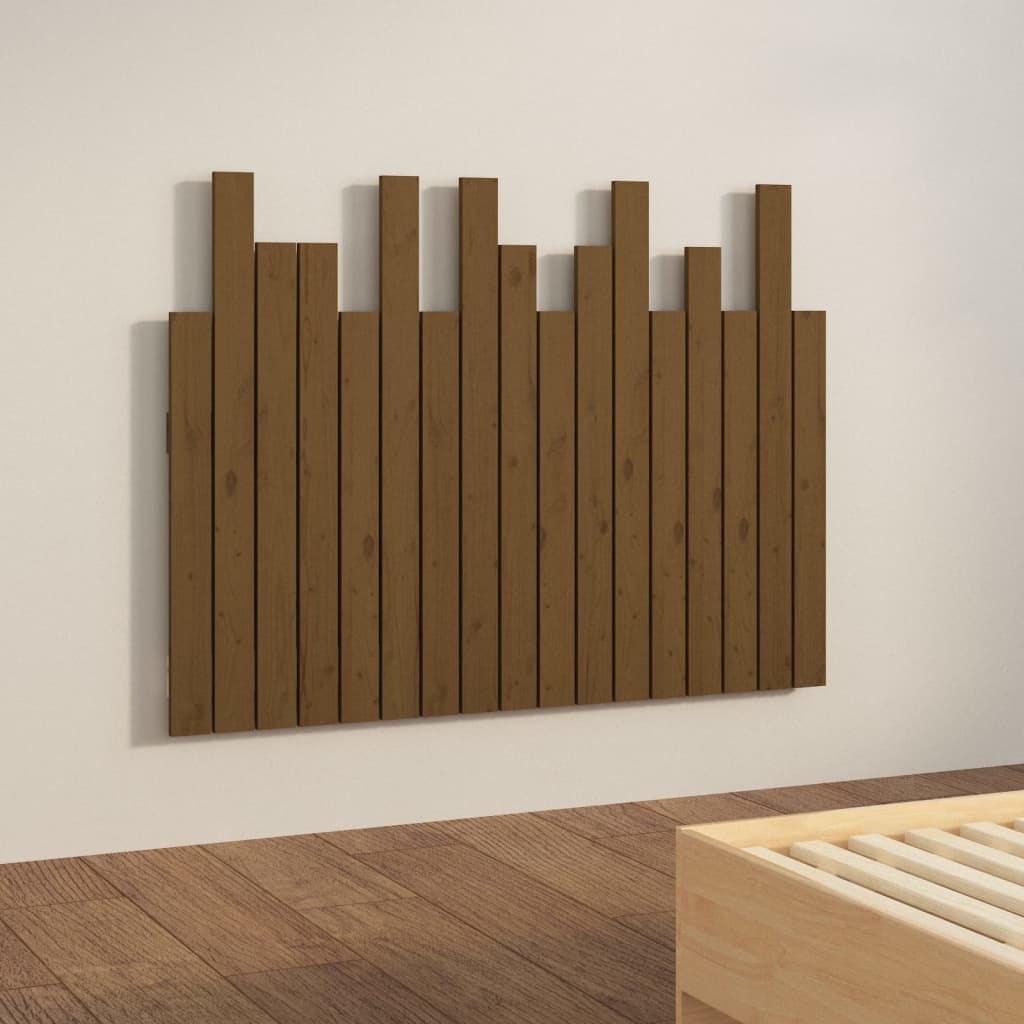Tête de lit murale Marron miel 108x3x80 cm Bois massif de pin - XIOS