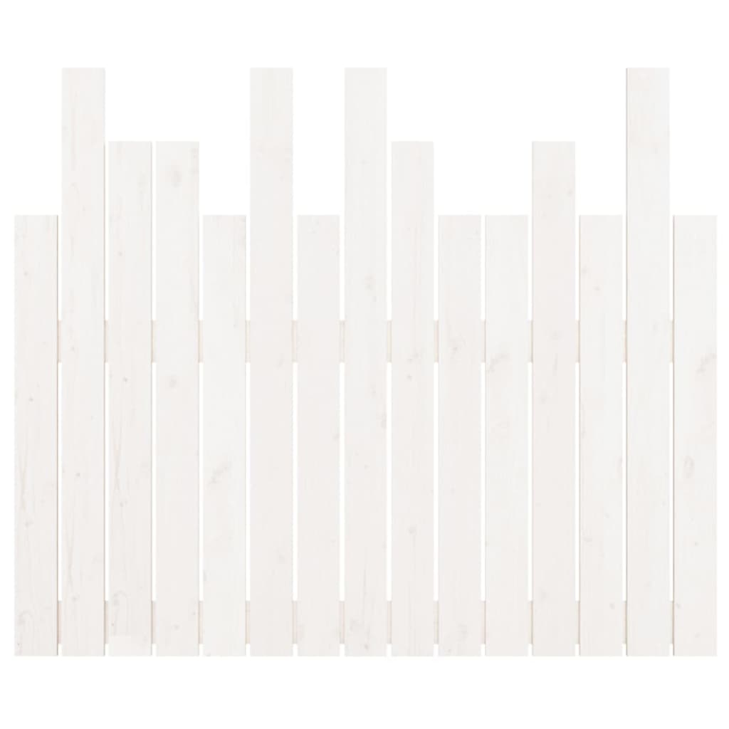 Tête de lit murale Blanc 95,5x3x80 cm Bois massif de pin - XIOS