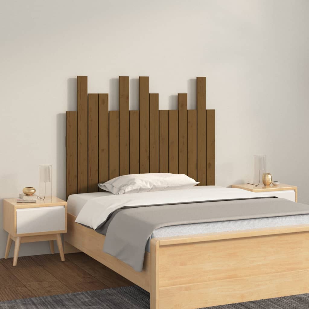 Tête de lit murale Marron miel 95,5x3x80 cm Bois massif de pin - XIOS
