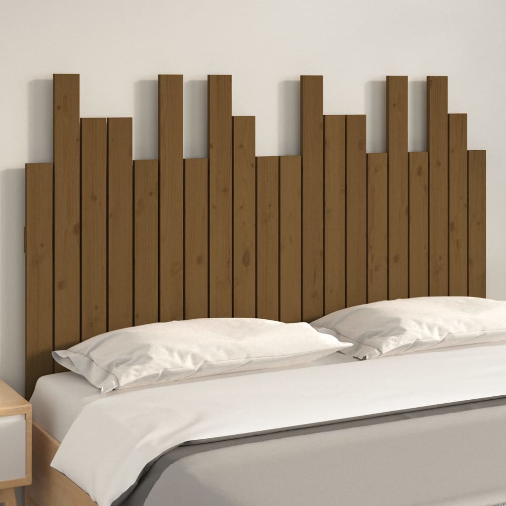 Tête de lit murale Marron miel 127,5x3x80 cm Bois massif de pin - XIOS