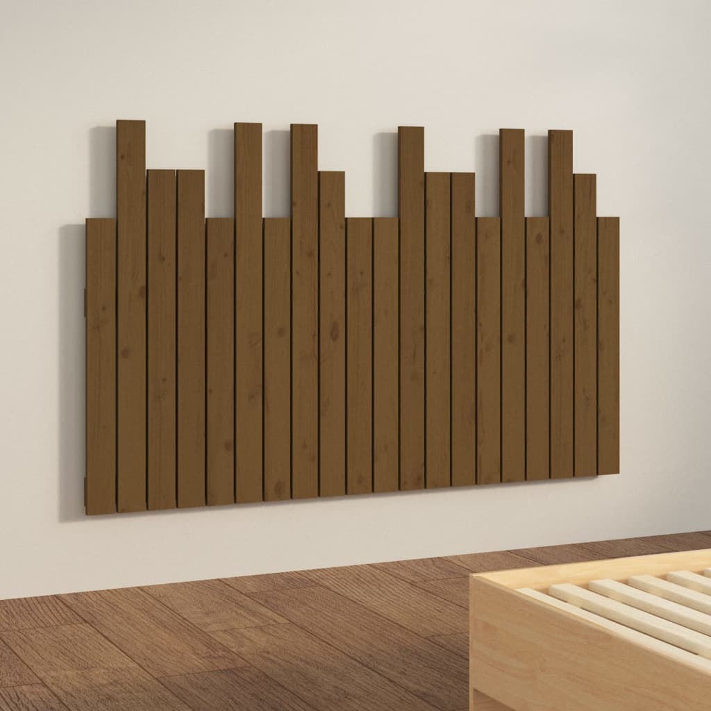 Tête de lit murale Marron miel 127,5x3x80 cm Bois massif de pin - XIOS