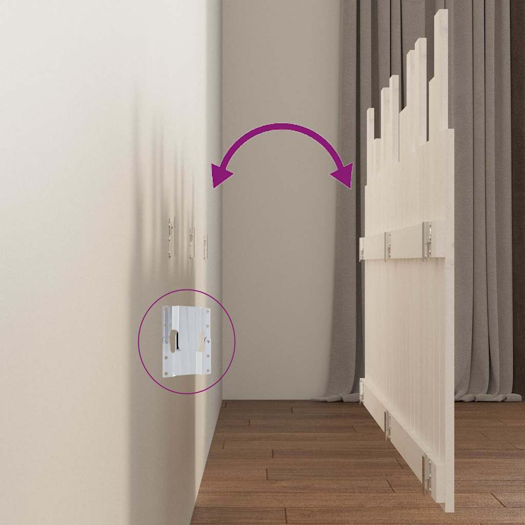 Tête de lit murale Blanc 146,5x3x80 cm Bois massif de pin - XIOS